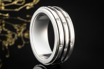 Piaget Ring Possession 3 Reihen Drehring mit Diamanten in 750er Weißgold
