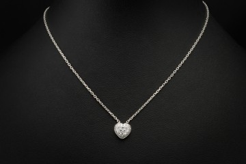 Hearts of Cartier Herz Collier Anhänger mit Diamanten in 750er Weißgold