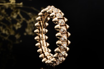 Clash de Cartier Ring Kleines Modell mit Diamanten in 750er Roségold 56