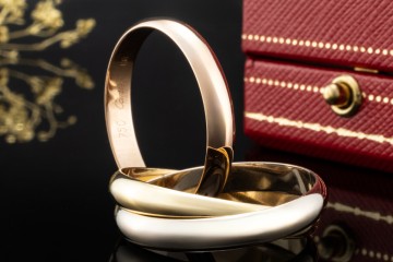 Trinity de Cartier Ring Vintage Modell Roségold Gelbgold Weißgold Gr. 66