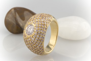 Brillanttraum 2,88 Brillanten in ausgefallenem Hans Dieter Krieger Ring