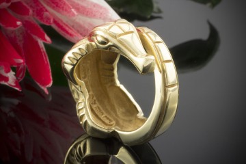 Kieselstein Cord Ring Alligator Krokodil Modell 2000 in Gelbgold 750