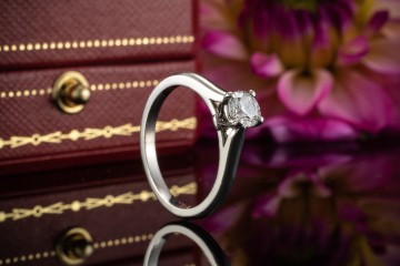 Cartier Solitär Ring 1895 mit Diamant 0,36 Carat VerlobungsRing in Platin
