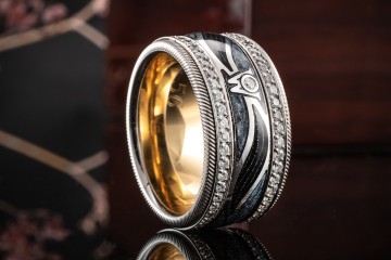 Wellendorff Ring Drehring Engelskuss mit Brillanten in Weißgold Full Set