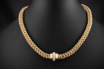 Collier Kette Handarbeit Diamanten 155gr Gold 750 Weyersberg Königsallee