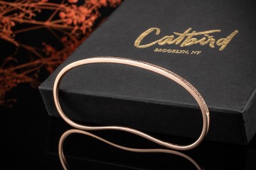 Gaydamak Handreif Handband HandRing mit Diamanten 375er Rotgold Rosegold