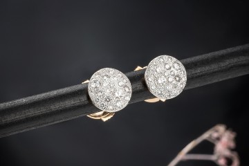 Pomellato Sabbia Ohrstecker Ohrringe Diamanten Weiß Rund in Roségold 750