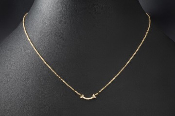 Tiffany & Co. T Smile Kette in 750er Gelbgold Collier mit Diamanten OVP
