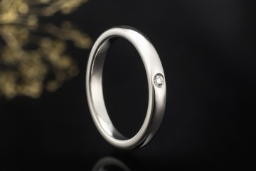 Tiffany & Co. Ring Elsa Peretti Solitär Bandring Diamant in 950er Platin