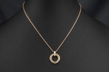 Cartier Trinity Collier Anhänger Mittleres Modell mit Diamanten Full Set