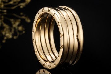 BVLGARI B.zero1 Ring 4-Band beweglich in 750er Gelbgold Massiv Größe 64