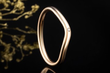 Tiffany & Co. Ring Elsa Peretti Solitär Trauring Diamant 750er Roségold