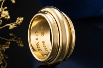 Piaget Ring Possession Drehring XL 1990 Gr. 53 Gelbgold 750 Full Set