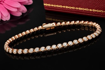 Cartier Lignes Essentielles Armband Tennisarmband Diamanten in Roségold