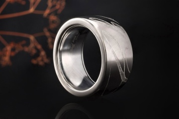 Chopard Chopardissimo Ring Drehring mit Schriftzug 55 in 750er Weißgold