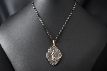 SÉVIGNÉ Collier Kette mit Anhänger Jungfrau Maria / Aloisius von Gonzaga