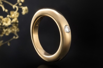 Cartier Klassischer Solitär Ring 1 Diamant Brillantschliff Gelbgold 750