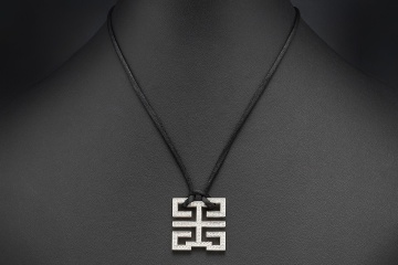 Cartier Collier Kiss of the dragon mit Diamanten Wishknot 750er Weißgold