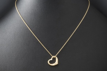 Tiffany Collier Kette Open Heart Elsa Peretti Herz 5 Diamanten Gold 750