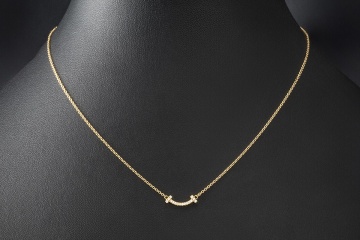 Tiffany & Co. T Smile Kette in 750er Gelbgold Collier mit Diamanten OVP