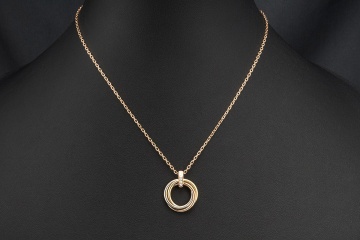 Cartier Trinity Collier Anhänger Mittleres Modell mit Diamanten Full Set