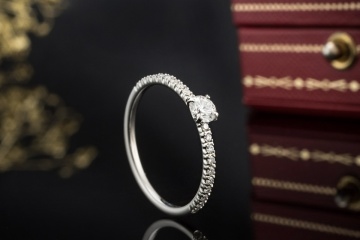Etincelle de Cartier Ring Solitär Verlobungsring Diamanten 950er Platin