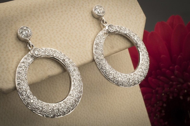 Ohrringe mit Brillanten BrillantOhrringe Rund Ohrstecker in Weißgold 750 