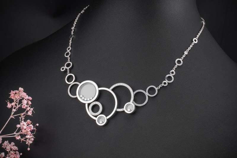 Chopard Happy Diamonds Dreams Collier Kette mit Brillanten in Weißgold 
