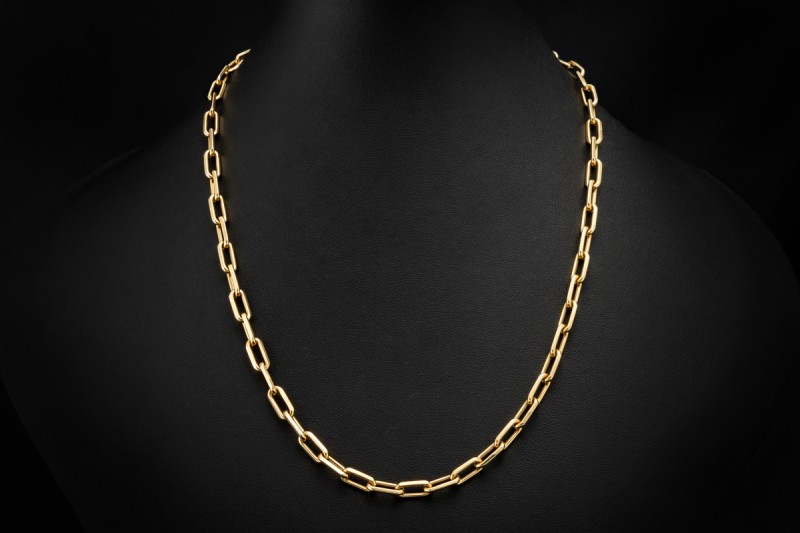 Cartier Kette Collier Santos de Cartier 57 cm Massiv in 750er Gelbgold 