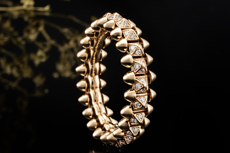 Clash de Cartier Ring Kleines Modell mit Diamanten in 750er Roségold 56 