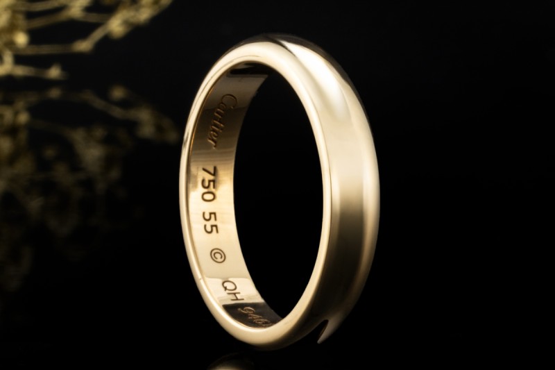 Cartier 1895 Trauring Ring Breite 4,0 mm in 750er Gelbgold Größe 55 