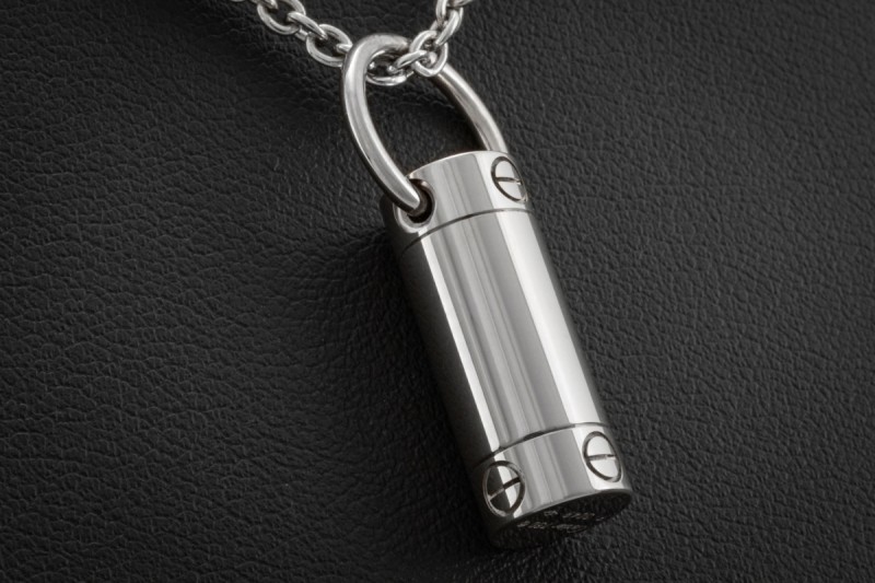 Cartier Love Befüllbarer Anhänger Weißgold Rarität mit Schraubverschluss 