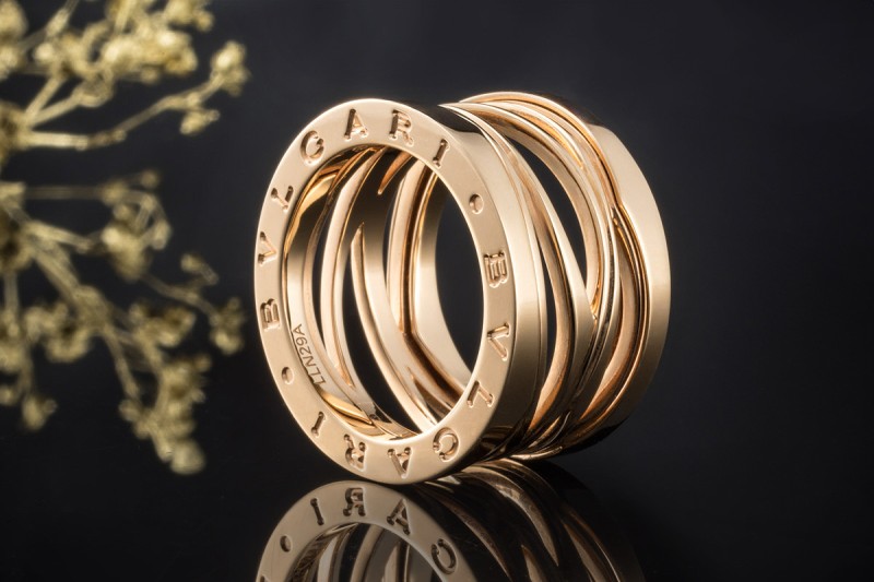 BVLGARI B.zero1 4-Band Ring Sonderedition Zaha Hadid 52 in Roségold 750 