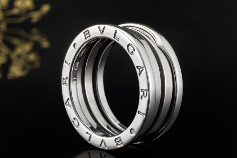 BVLGARI Bulgari B.zero1 3-Band Ring beweglich in 750er Weißgold Gr. 55 
