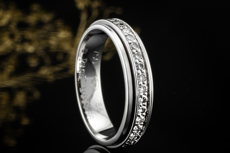 Piaget Possession Ring Drehring Memoire mit Diamanten in Weißgold Gr 56 