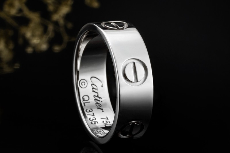 Cartier Love Ring Klassisches Modell 750er Weißgold Größe 49 Zertifikat 