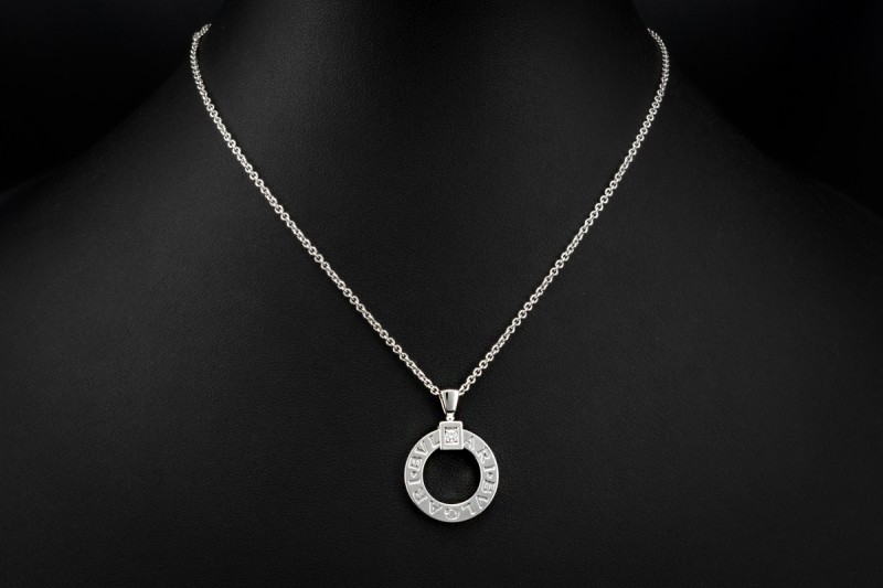Bvlgari Bvlgari Halskette Collier Kette Anhänger Diamant 750er Weißgold 