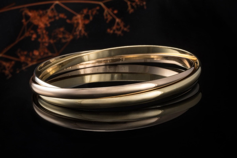 Cartier Armreif Trinity Klassisches Modell Gelbgold Rotgold Weißgold 750 