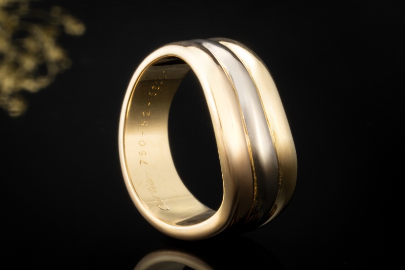 Cartier Trinity Stack Dreier Ring in 750er Roségold Gelbgold Weißgold 