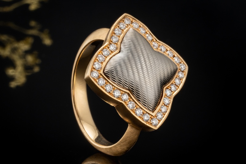 Victor Mayer Ring Eloise 150 x limitiert Diamanten Matt in Roségold 750 