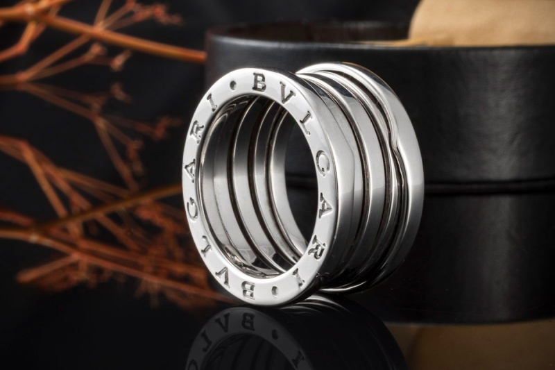 BVLGARI Ring B.zero1 4-Band in 750er Weißgold Full Set OVP Größe 54 