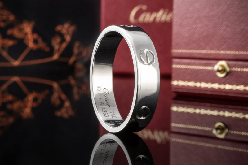 Cartier Love Ring klassisches Modell in 750er Weißgold Größe 72 OVP 