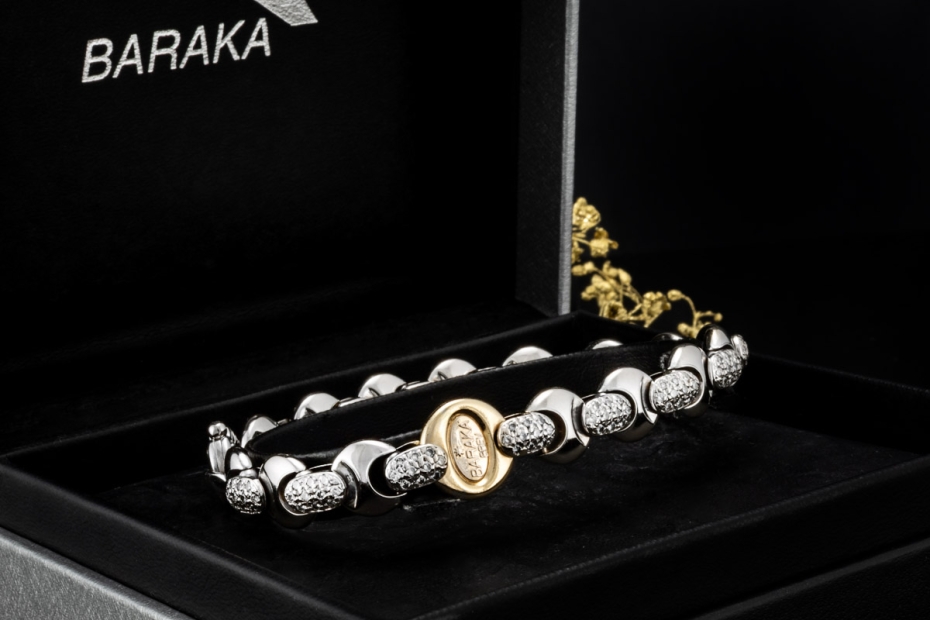 Barakà Armband Gliederarmband mit Diamanten Massiv Weißgold Gelbgold 750 