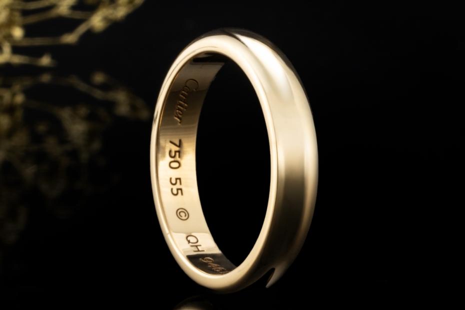 Cartier 1895 Trauring Ring Breite 4,0 mm in 750er Gelbgold Größe 55 