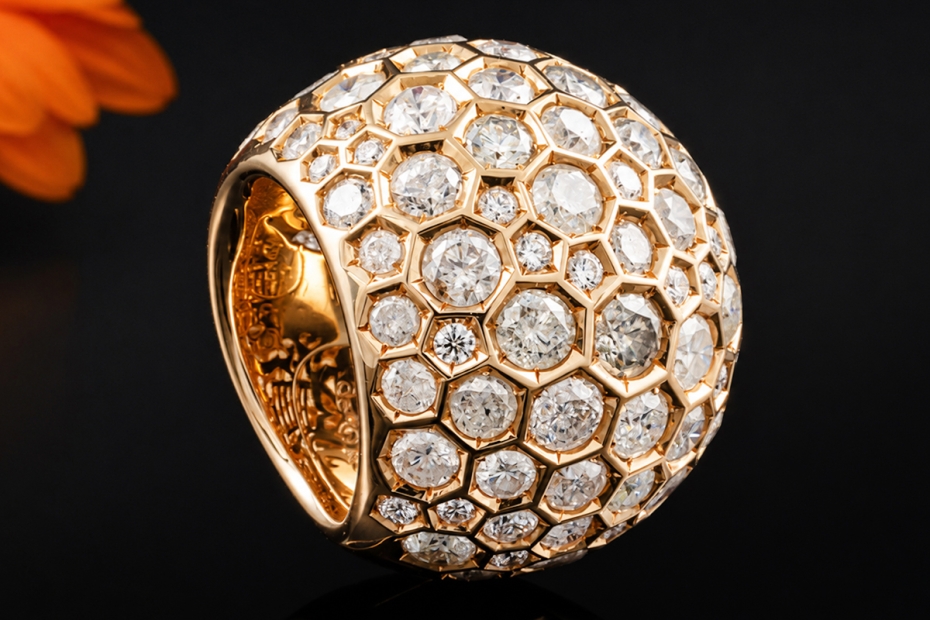 De Grisogono Cocktailring 13 Carat Diamanten Icy Diamonds 750er Roségold 