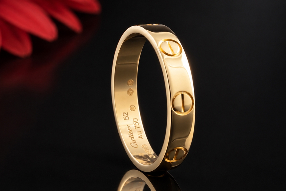 Cartier Love Ring Kleines Modell Massiv in 750er Gelbgold Größe 52 