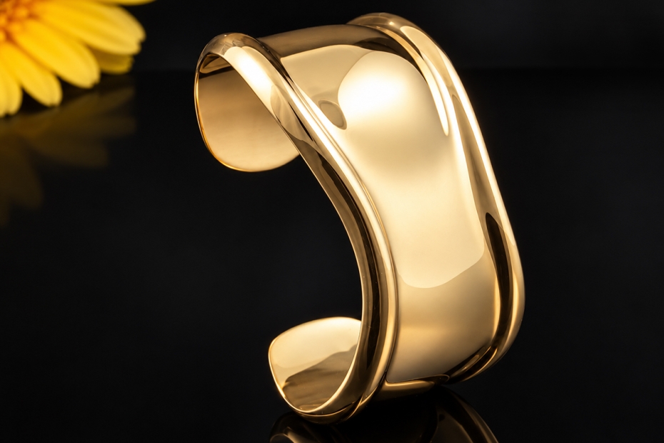 Tiffany Elsa Peretti Bone Cuff Armreif Armspange Small in 750er Gelbgold 