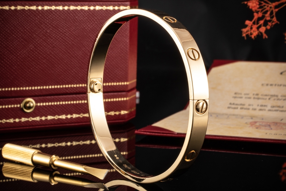 Cartier Love Armreif Armband Bracelet in 750er Gelbgold Gr. 19 Full Set 