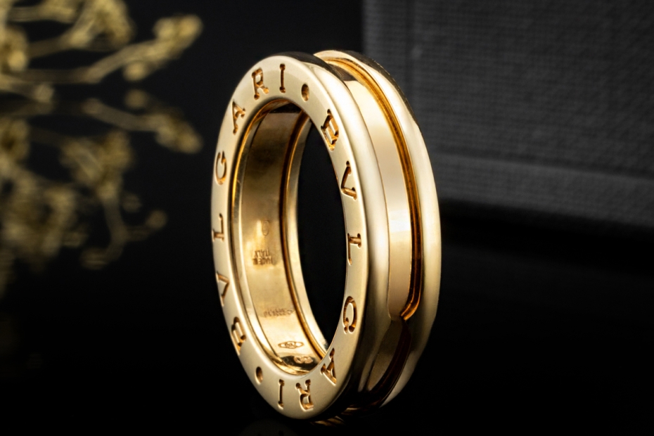 BVLGARI B.zero1 1-Band Ring Klassisch in 750er Gelbgold Größe 50 OVP 
