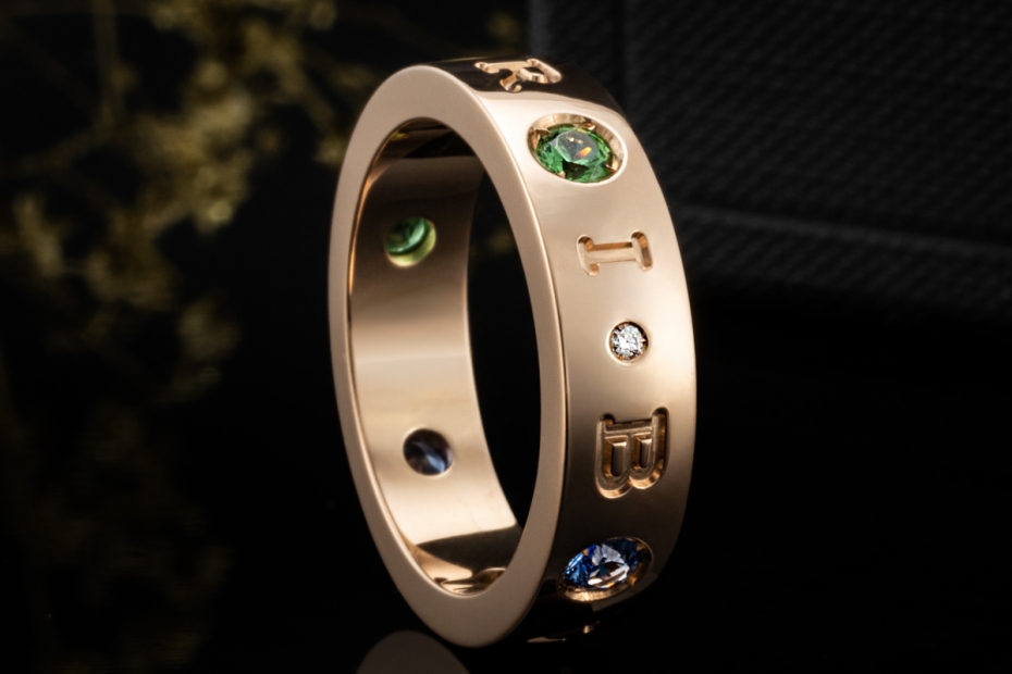BVLGARI Roman Sorbets Ring mit Amethyst Turmalin Diamant 750er Roségold 